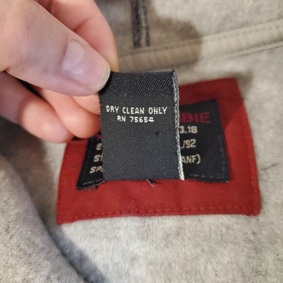 Abercrombie & Fitch Vintage Y2K Wool Blend 1/2 Zip Blue Hooded Sweater Womens L - Picture 11 of 12